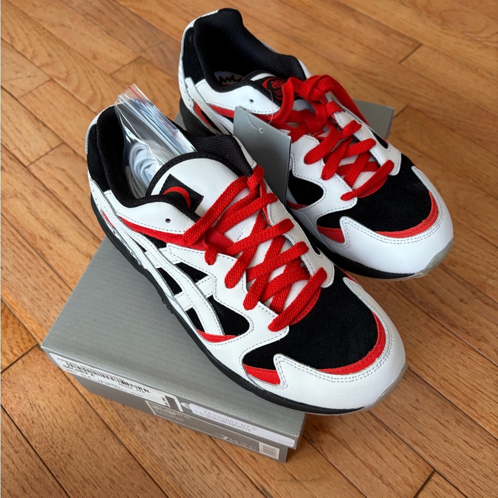Asics Athletic Shoes - Red, Black, White